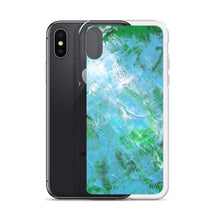 Abstract IPHONE CASE printed with Light Blue & Green Unique Art