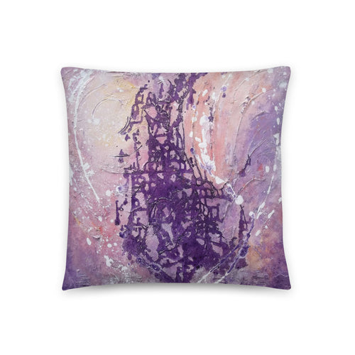 Lilac Purple Artsy THROW PILLOW Abstract Pastel Colors