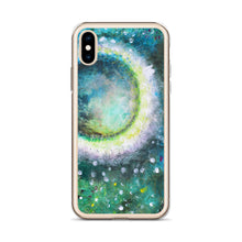 Beautiful Moon IPHONE CASE Green Art Painting