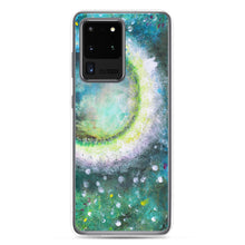 PHONE CASE Cover with Moon for Galaxy - Green Abstract Artsy