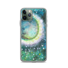 Beautiful Moon IPHONE CASE Green Art Painting