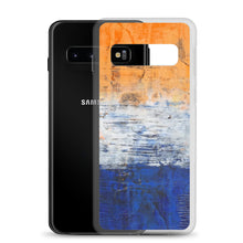 Edgy PHONE CASE for Samsung Phones - Abstract Orange Blue White