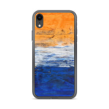 IPHONE CASE Blue Orange Contemporary Art for Apple
