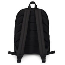 Black and White BACKPACK with Red Abstract Accent Color