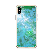 Abstract IPHONE CASE printed with Light Blue & Green Unique Art