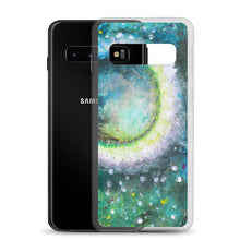 PHONE CASE Cover with Moon for Galaxy - Green Abstract Artsy