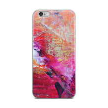Artsy Heart IPHONE CASE for iPhones printed with Pink Orange Abstract Art