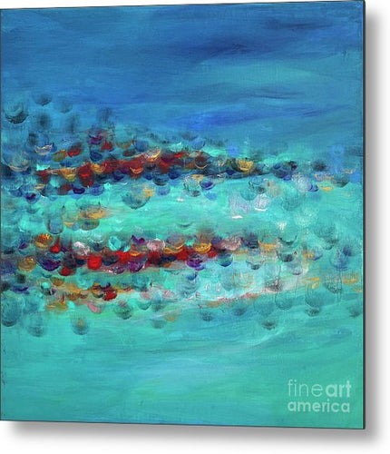 Tiptoeing in the Rain - Metal Print